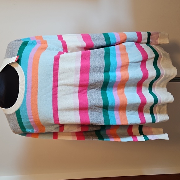 Talbots Women's Cashmere Sweater Crewneck XL NWT Colorful Stripes - Picture 5 of 5